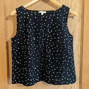 EILEEN FISHER polka dot box top XS